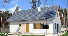 Projekt domu E-281a Dom parterowy o prostej bryle
