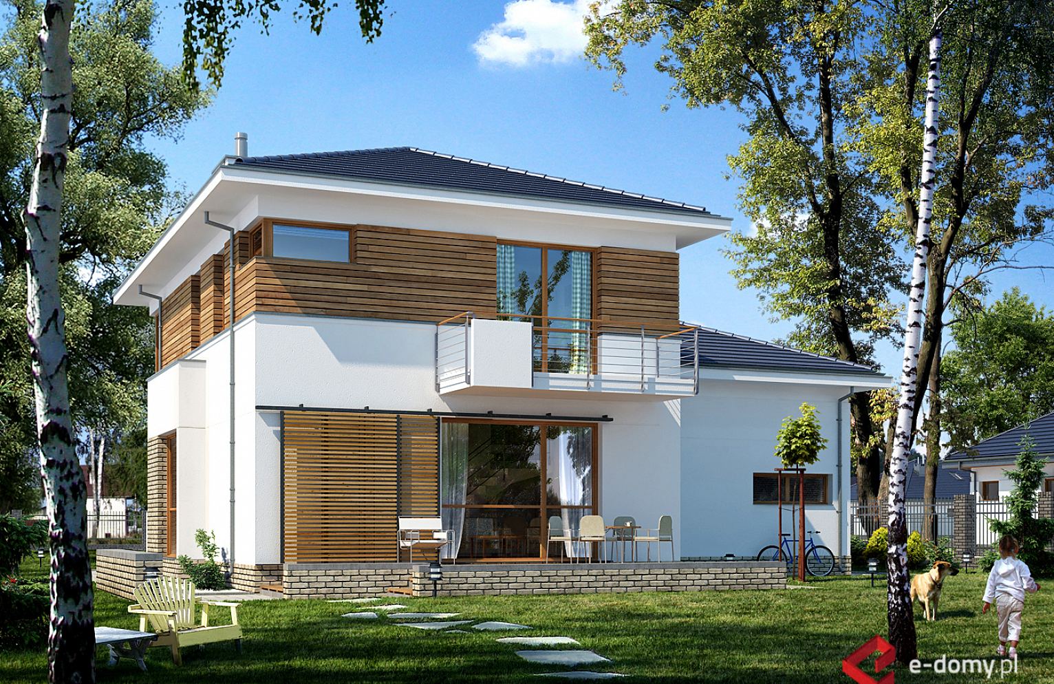 E 125 Mały Dom Piętrowy E Domypl Projekty Domów Jednorodzinnych